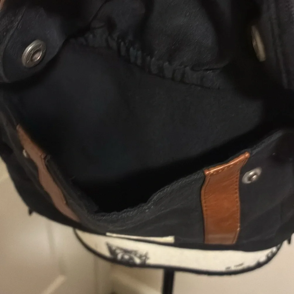 Old navy Stylish Black laptop  Backpack with Brown Accents unisex